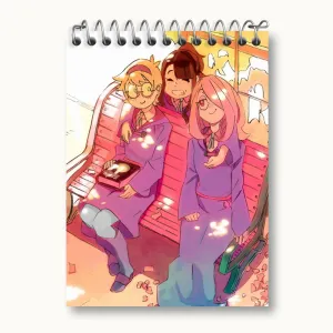 دفتر یادداشت سوسی و اکو و جانسون انیمه جادوگران کوچک Little Witch Academia