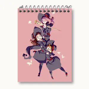 دفتر یادداشت جانسون و اکو و سوسی انیمه جادوگران کوچک Little Witch Academia