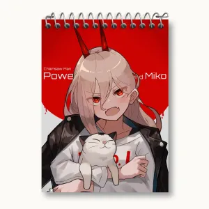 دفتر یادداشت پاور انیمه مرد اره ای Chainsaw Man