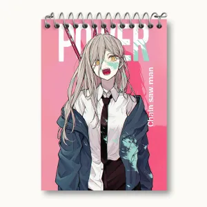 دفتر یادداشت پاور انیمه مرد اره ای Chainsaw Man