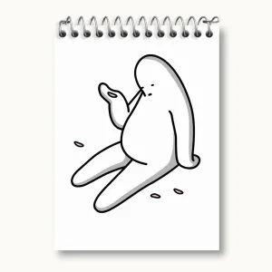دفتر یادداشت تنبل خسته