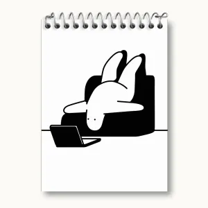 دفتر یادداشت تنبل خسته