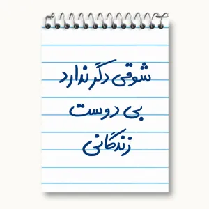 دفتر یادداشت شوقی دگر ندارد بی دوست زندگانی