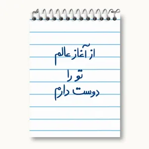 دفتر یادداشت از آغاز عالم تو را دوست دارم