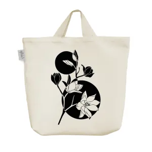 ساک خرید پارچه ای گل مشکی