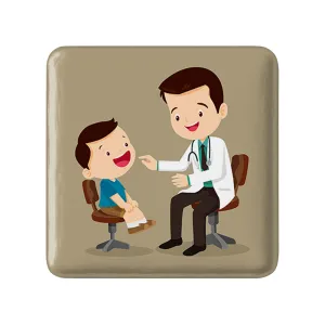 پیکسل مربعی پزشک و پرستار کودکانه