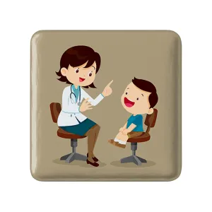 پیکسل مربعی پزشک و پرستار کودکانه