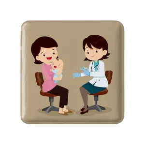 پیکسل مربعی پزشک و پرستار کودکانه