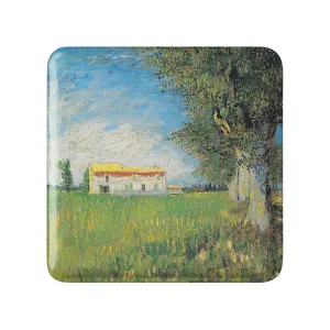 پیکسل مربعی خانه در مزرعه گندم ونسان ونگوگ (Van Gogh)