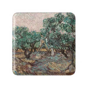 مگنت مربعی زنان در حال چیدن زیتون ونسان ونگوگ (Van Gogh)