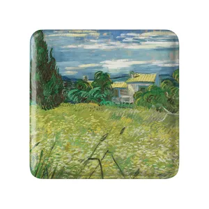 مگنت مربعی گندم زار سبز با سرو ونسان ونگوگ (Van Gogh)