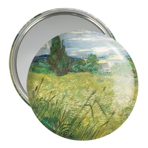 آینه جیبی گندم زار سبز با سرو ونسان ونگوگ (Van Gogh)