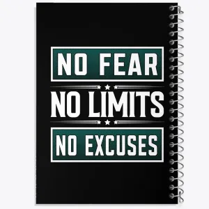 دفتر No Fear No Limits No Excuses