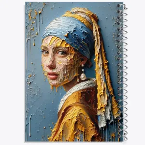 دفتر دختری با گوشواره مروارید