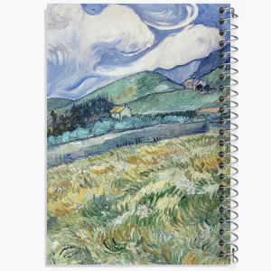 دفتر منظره کوه پشت بیمارستان ونسان ونگوگ (Van Gogh)