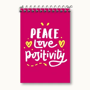 دفتر یادداشت Peace Love Positivity