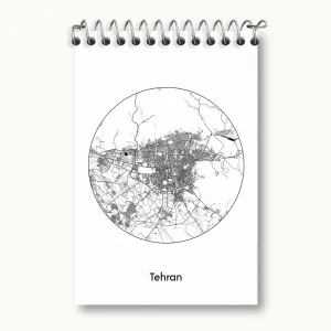 دفتر یادداشت نقشه شهر تهران