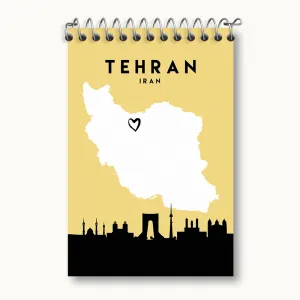 دفتر یادداشت نقشه ایران و تهران