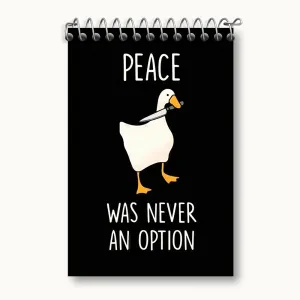 دفتر یادداشت Peace Was Never An Option
