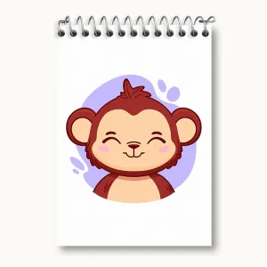 دفتر یادداشت میمون حیوانات بامزه