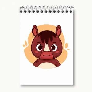 دفتر یادداشت اسب حیوانات بامزه