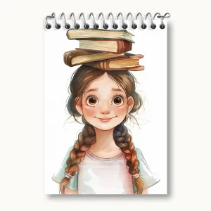 دفتر یادداشت دختر و کتاب