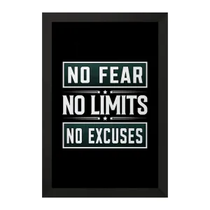 تابلو No Fear No Limits No Excuses