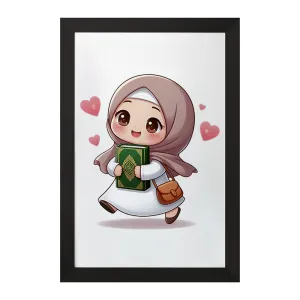 تابلو دخترانه با حجاب