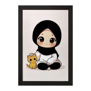 تابلو دخترانه با حجاب