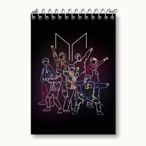دفتر یادداشت گروه بی تی اس BTS