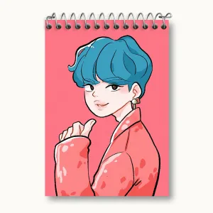 دفتر یادداشت تهیونگ وی Teahyung گروه بی تی اس BTS
