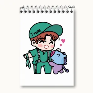 دفتر یادداشت جی هوپ J Hope  گروه بی تی اس BTS