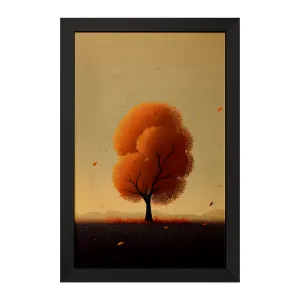 تابلو تک درخت پاییزی