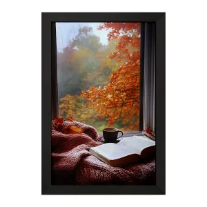 تابلو کتاب و پاییز