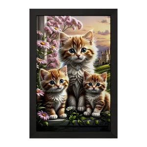 تابلو خانواده ی گربه ای