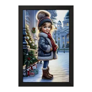 تابلو دختر و کریسمس
