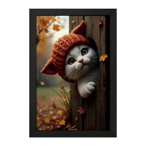 تابلو گربه بامزه