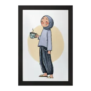 تابلو دخترانه با حجاب