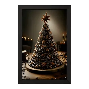تابلو درخت کریسمس قهوه