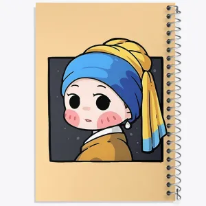 دفتر دختری با گوشواره مروارید