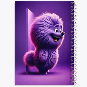 دفتر هیولای پشمالو بنفش