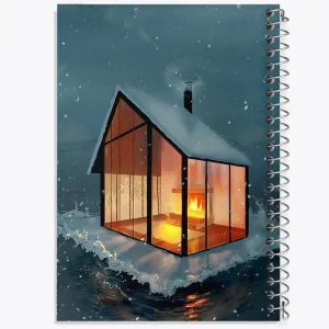 دفتر کلبه ی برفی روی آب