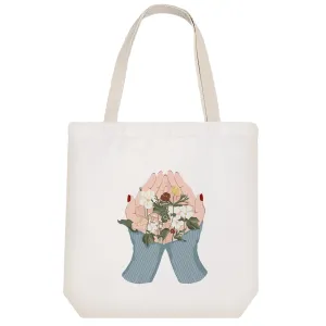 توت بگ پارچه ای دست و گل