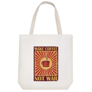 توت بگ پارچه ای قهوه Make coffee Not war