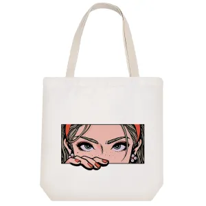 توت بگ پارچه ای دختری با لاک قرمز
