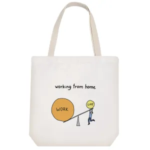 توت بگ پارچه ای Working From Home