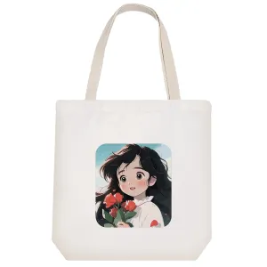 توت بگ پارچه ای دختر بچه و گل رز