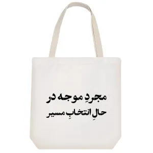 توت بگ پارچه ای مجرد موجه در حال انتخاب مسیر