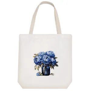 توت بگ پارچه ای گل آبی
