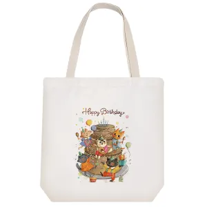 توت بگ پارچه ای Happy Birthday